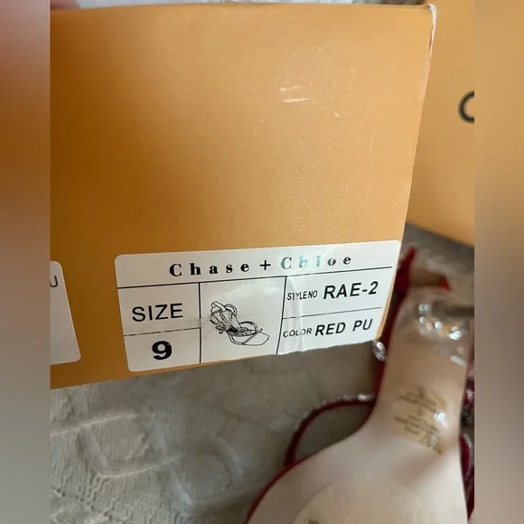 NEW! Chase + Chloe Stiletto Sandals with Wrap Around Ankle Straps Women’s Size 9 - Picture 3 of 15